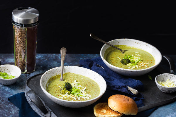 Roasted Broccoli Cheddar Soup