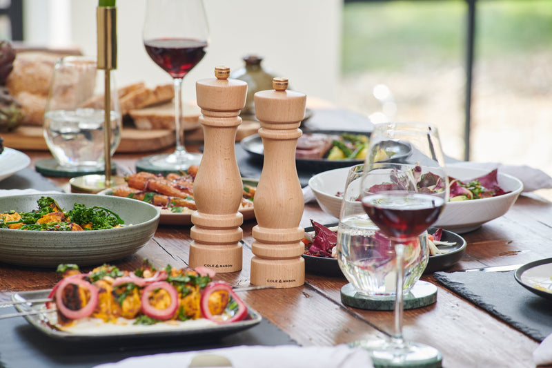 Cole & Mason London Natural Beech Salt & Pepper Mills