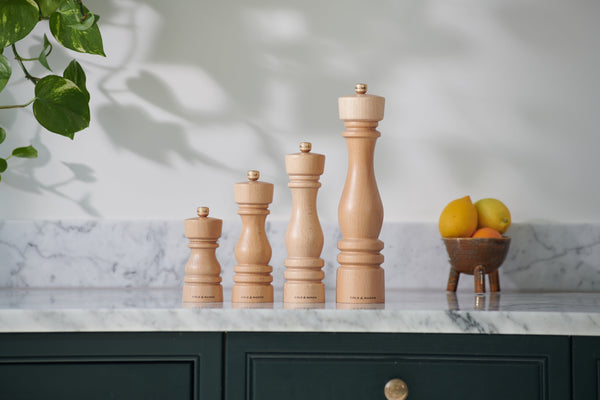 Cole & Mason London Natural Beech Salt & Pepper Mills
