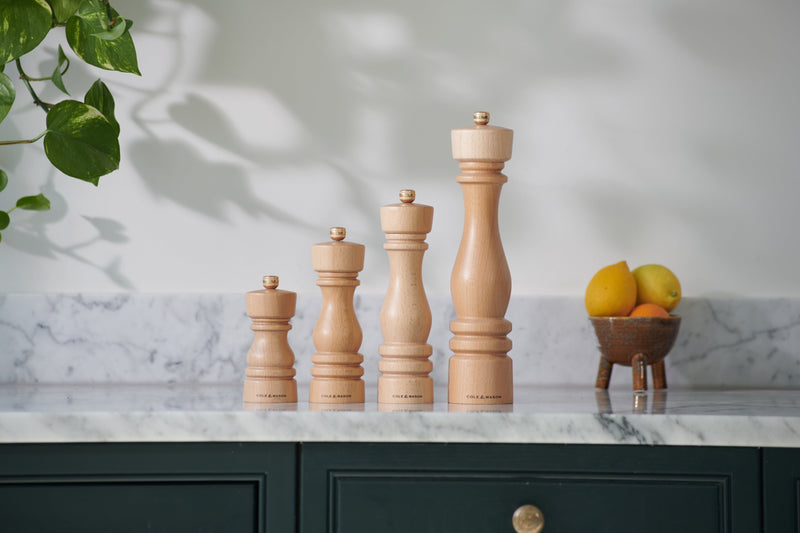 Cole & Mason London Natural Beech Salt & Pepper Mills