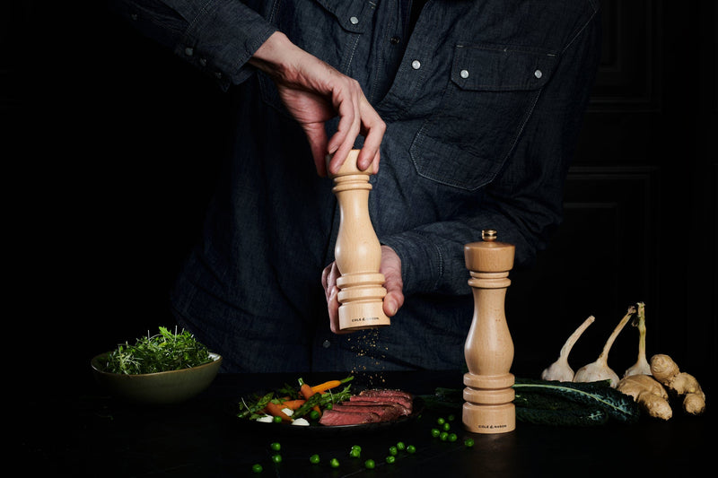 Cole & Mason London Natural Beech Salt & Pepper Mills