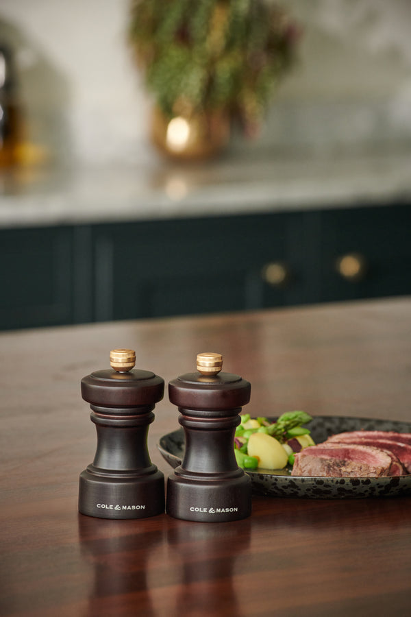 Cole & Mason Hoxton Chocolate Wood Salt and Pepper Mill Gift Set