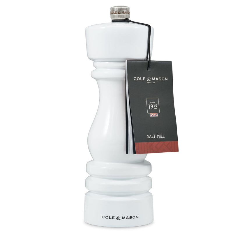 Cole & Mason London White Gloss Salt & Pepper Mills