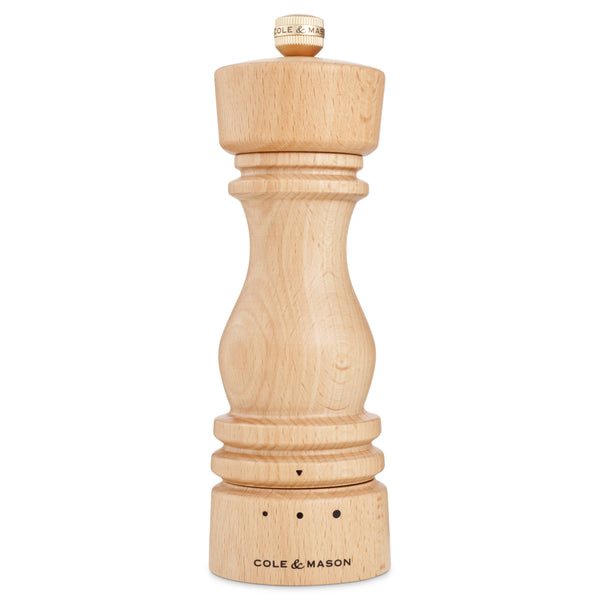 Cole & Mason London Natural Beech Grind Select Salt & Pepper Mills