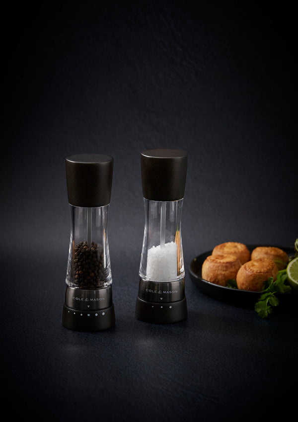 Cole & Mason Derwent Salt & Pepper Mill Gift Set, Black Wood