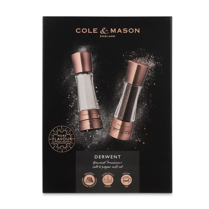 Cole & Mason Derwent Salt & Pepper Mill Gift Set, Copper